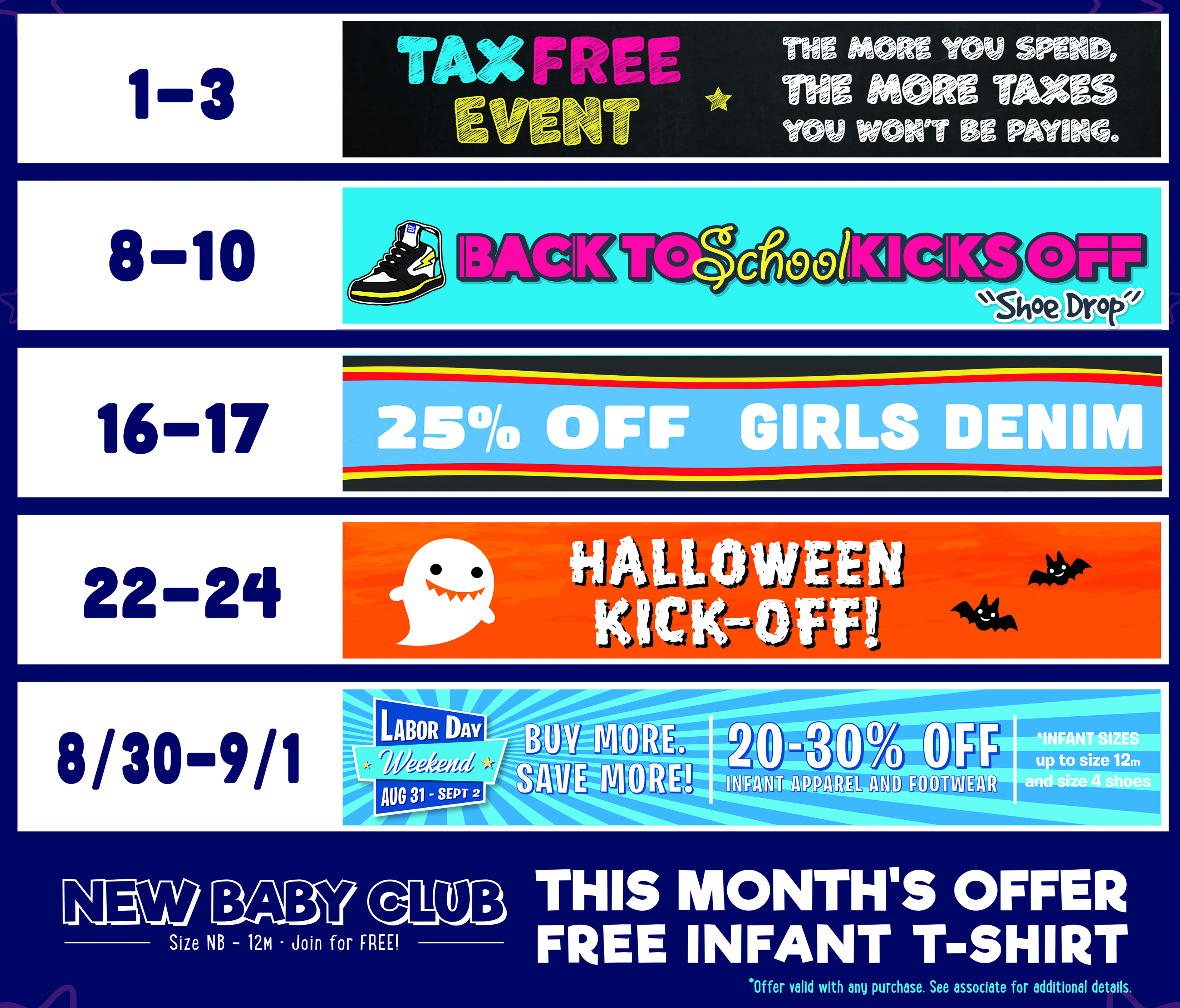 AUGUST EVENTS & DEALS